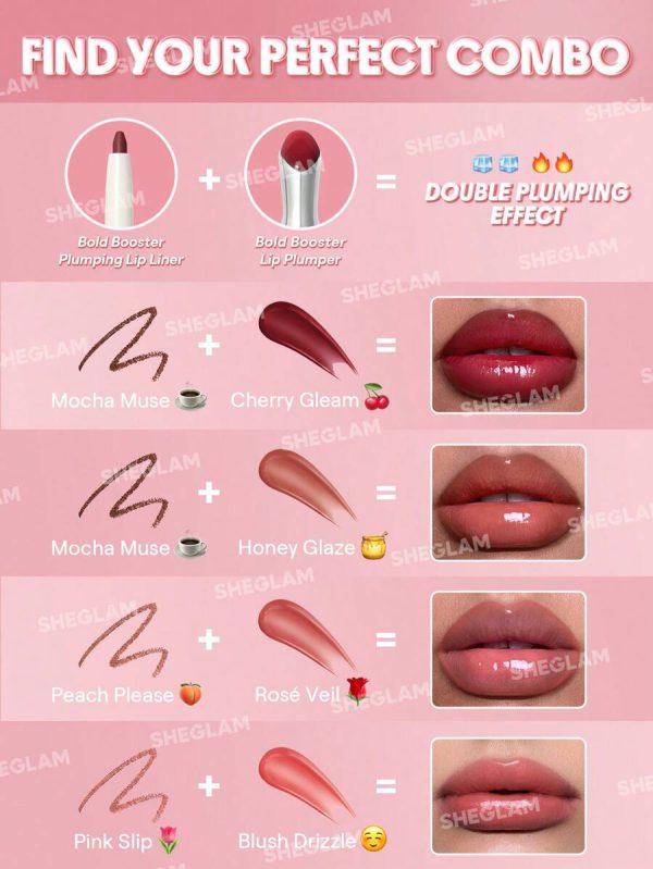 رژ لب حجم دهنده بولد بوستر شیگلم رنگ Blush Drizzle - تصویر 2
